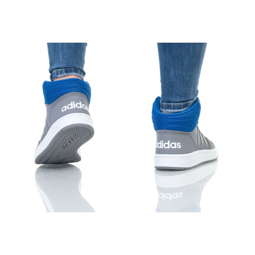 Buty sportowe damskie Adidas szare płaskie sznurowane 