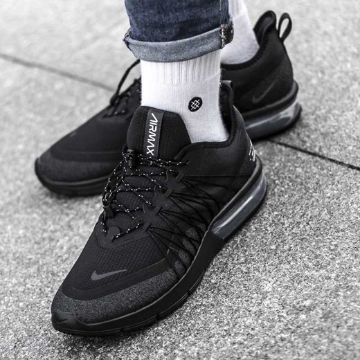 Buty sportowe męskie Nike air max sequent czarne z tkaniny 