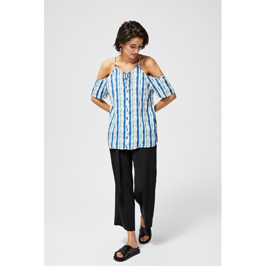 Koszulowa bluzka typu top ze sklepu Moodo.pl w kategorii Bluzki damskie - zdjęcie 66424506