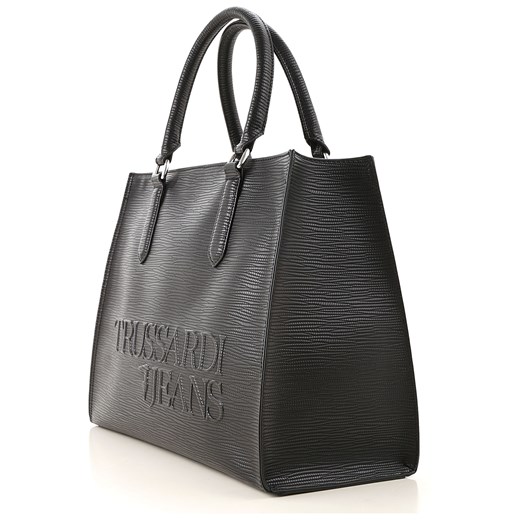 Shopper bag Trussardi bez dodatków ze skóry ekologicznej do ręki mieszcząca a5 