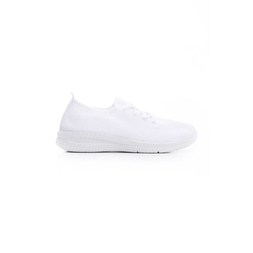 Buty sportowe damskie białe Born2be sznurowane wiosenne na płaskiej podeszwie 