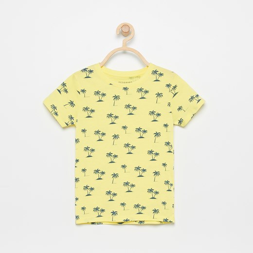 T-shirt chłopięce żółty Reserved z nadrukami 