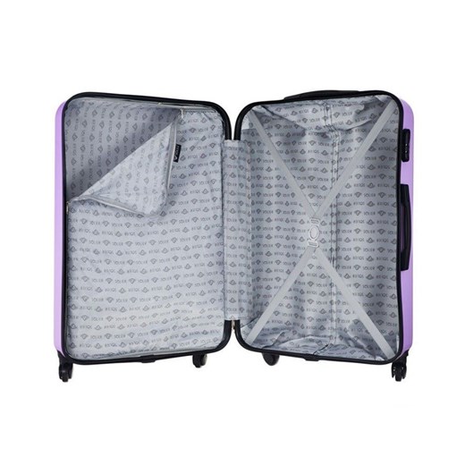 Średnia walizka podróżna STL870 fioletowa  Solier Luggage uniwersalny Skorzana.com