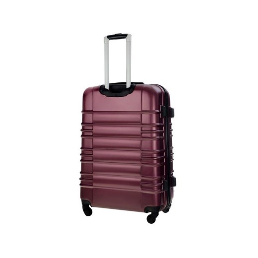 Duża walizka podróżna STL838 burgundowa  Solier Luggage uniwersalny Skorzana.com