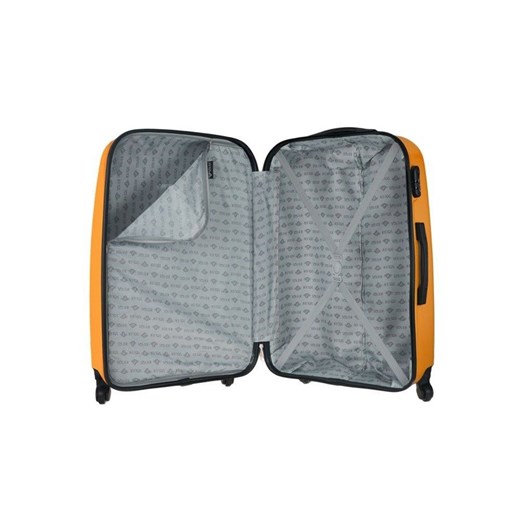 Mała walizka kabinowa 55x35x22cm ABS STL856 pomarańczowa  Solier Luggage uniwersalny Skorzana.com