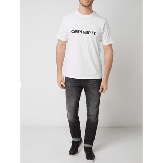 Biały t-shirt męski Carhartt Work In Progress z krótkim rękawem 