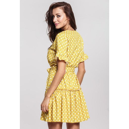 Żółta Sukienka Thundershower Renee  S/M Renee odzież