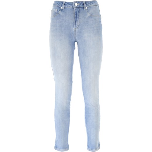 Niebieskie jeansy damskie Silvian Heach bez wzorów 