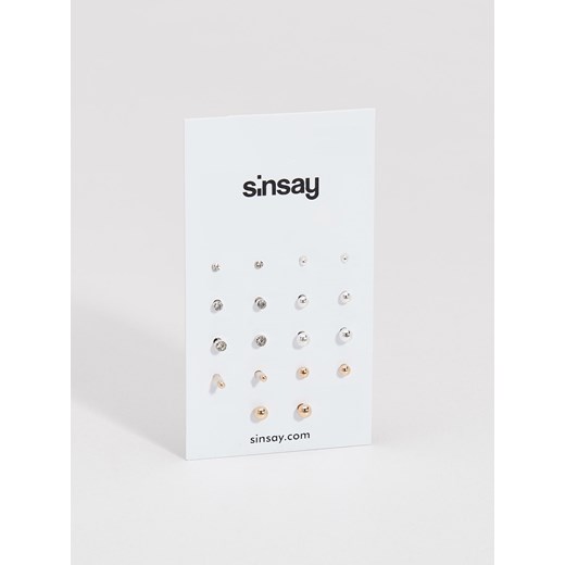 Sinsay - Zestaw kolczyków na sztyft - Wielobarwn