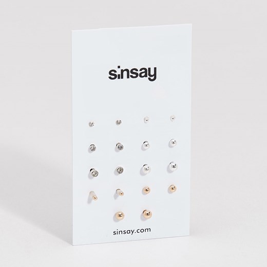 Sinsay - Zestaw kolczyków na sztyft - Wielobarwn