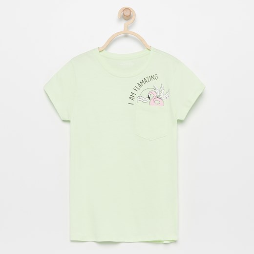 Reserved - T-shirt z kieszonką - Zielony