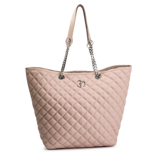 Shopper bag Eva Minge różowa duża na ramię elegancka 