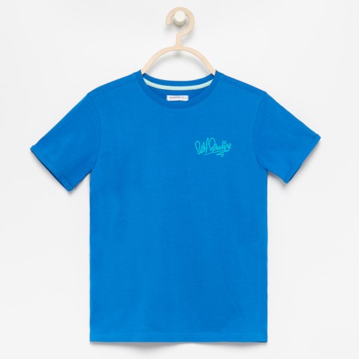 Reserved - T-shirt z nadrukiem na plecach - Niebieski Reserved  158 