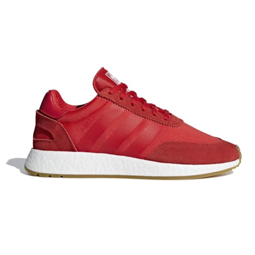 Buty sportowe męskie Adidas czerwone sznurowane zamszowe 