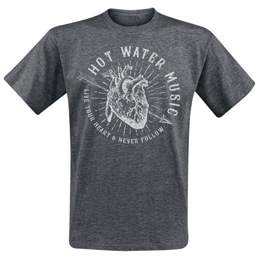 Hot Water Music - Live Your Heart - T-Shirt - Mężczyźni - odcienie ciemnoszarego