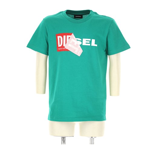 Diesel Koszulka Dziecięca dla Chłopców, zielony, Bawełna, 2019, 10Y 12Y 14Y 16Y 4Y 6Y 8Y Diesel  12Y RAFFAELLO NETWORK