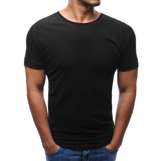 T-shirt męski z nadrukiem czarny (rx1936)
