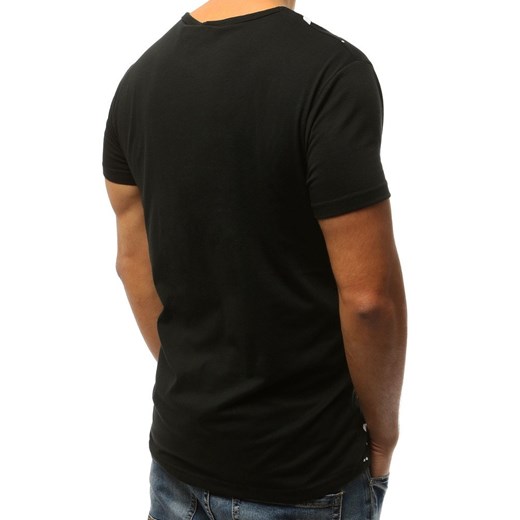 T-shirt męski Dstreet z krótkim rękawem czarny 