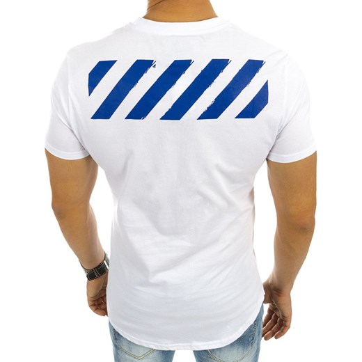 T-shirt męski z nadrukiem biały (rx2109)