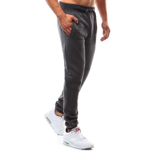 Spodnie męskie dresowe antracytowe (ux0960)