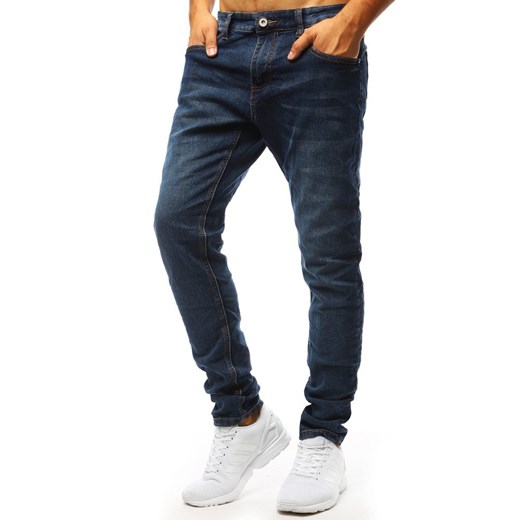 Spodnie jeansowe męskie niebieskie (ux1327)