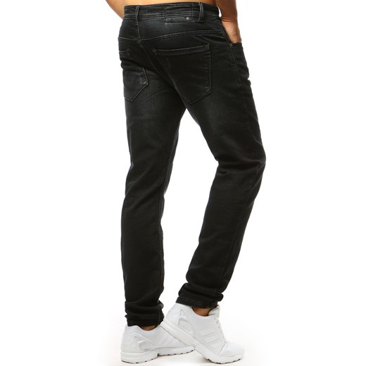 Spodnie jeansowe męskie czarne (ux1363)