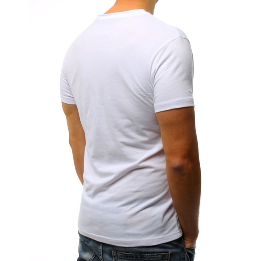T-shirt męski Dstreet jesienny z krótkim rękawem w nadruki z poliestru 