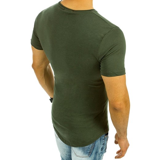 T-shirt męski z nadrukiem zielony (rx2072)