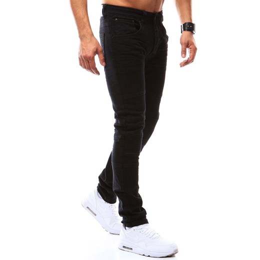 Spodnie jeansowe męskie czarne (ux0907)