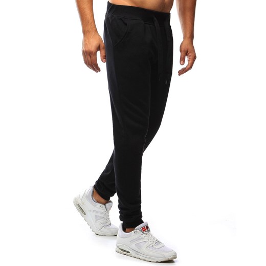 Spodnie męskie dresowe czarne (ux0968)