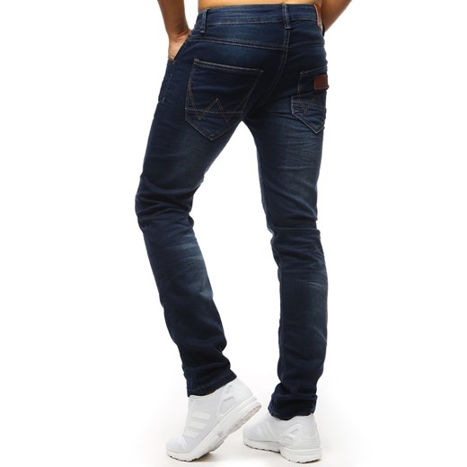 Spodnie jeansowe męskie granatowe (ux1309)