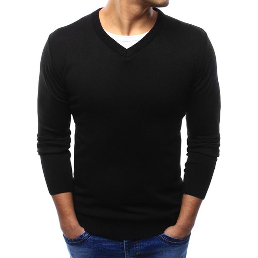 Sweter męski czarny (wx0925)