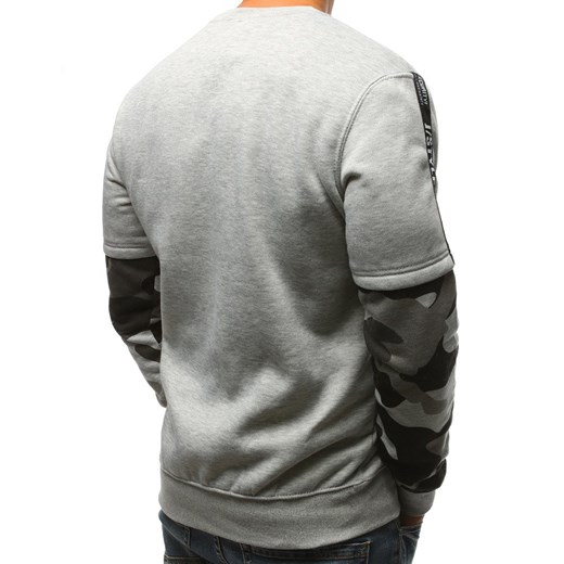 Bluza męska z nadrukiem szara (bx3620)