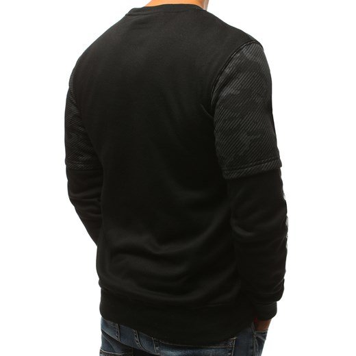 Bluza męska z nadrukiem czarna (bx3578)