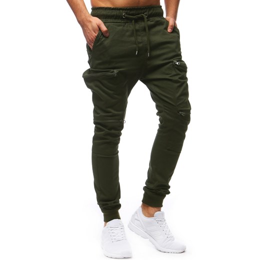 Spodnie męskie joggery zielone (ux1253)