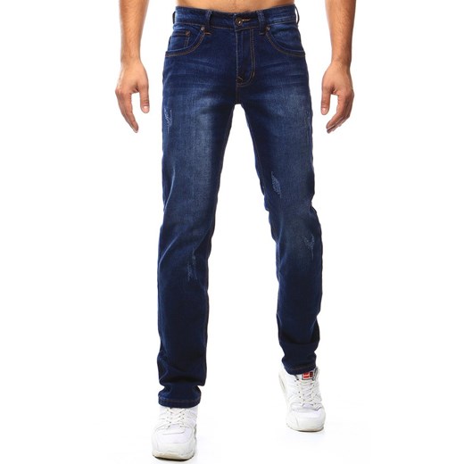 Spodnie jeansowe męskie niebieskie (ux1040)