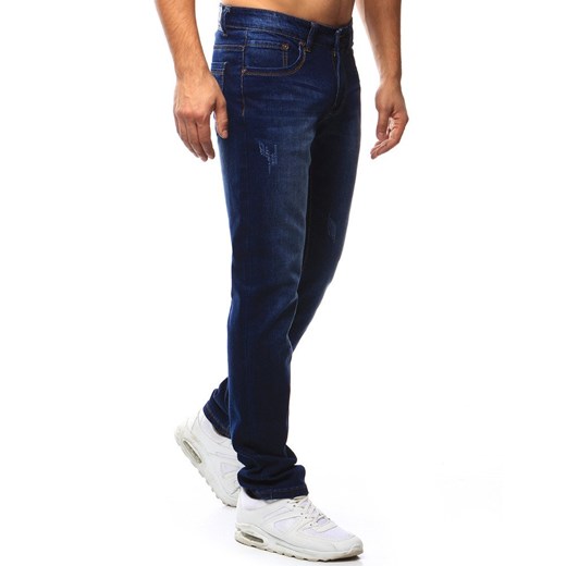 Spodnie jeansowe męskie niebieskie (ux1040)