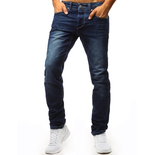 Spodnie jeansowe męskie niebieskie (ux1355)