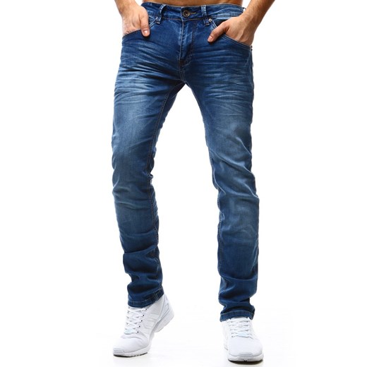 Spodnie jeansowe męskie niebieskie (ux1189)