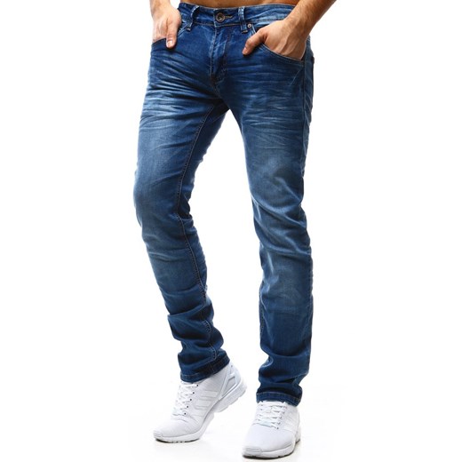 Spodnie jeansowe męskie niebieskie (ux1189)