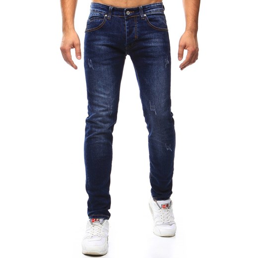 Spodnie jeansowe męskie niebieskie (ux1003)