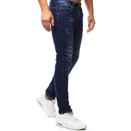 Spodnie jeansowe męskie niebieskie (ux1003)