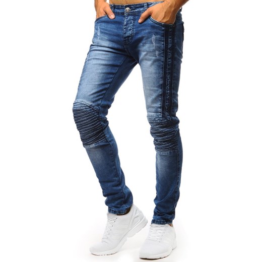 Spodnie jeansowe męskie niebieskie (ux1348)