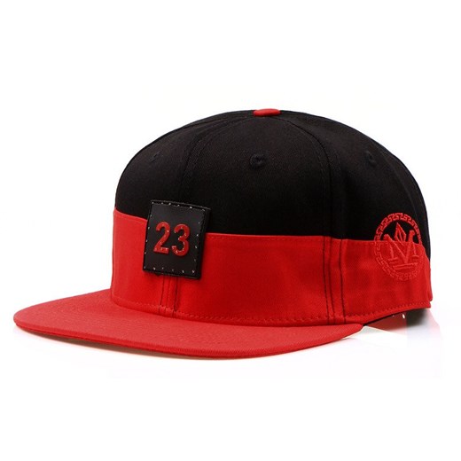 Czapka męska snapback czarno-czerwona HX0193