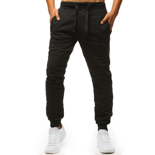 Spodnie męskie dresowe czarne (ux1293)