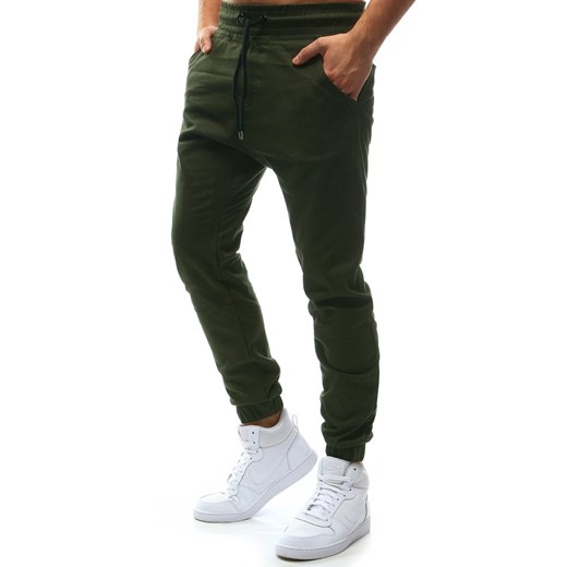Spodnie męskie joggery khaki (ux1137)