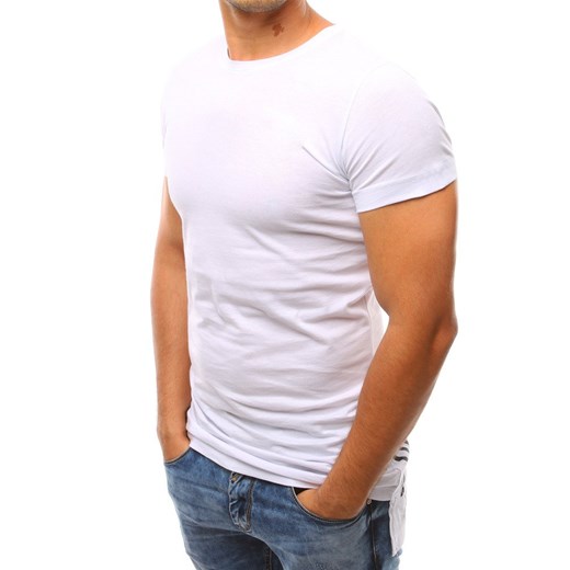 T-shirt męski z nadrukiem biały (rx1935)