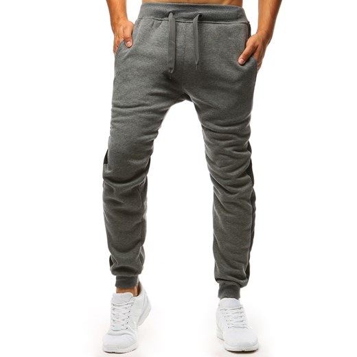 Spodnie męskie dresowe antracytowe (ux1338)
