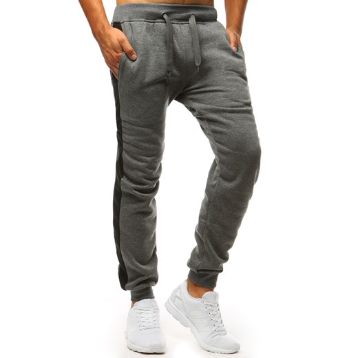 Spodnie męskie dresowe antracytowe (ux1338)
