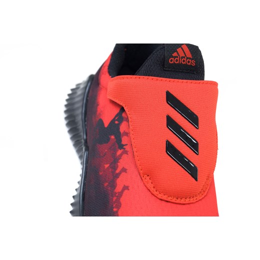 Czerwone buty sportowe dziecięce Adidas sznurowane bez wzorów 